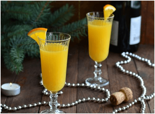 Рецепты приготовления алкогольных коктейлей с шампанским  на Новый год